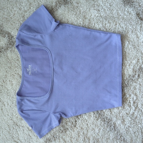 Hollister Tops - Hollister Ribbed Square-Neck Baby Tee - Small